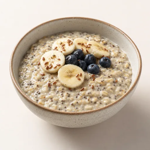 Avena de semillas de lino o chía