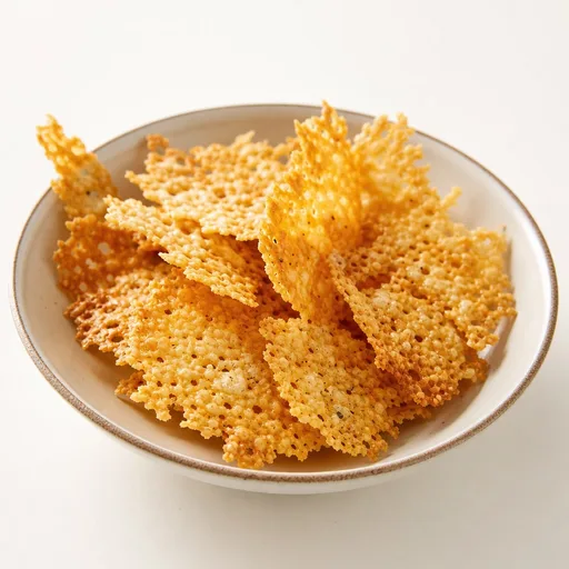 Chips de queso parmesano horneado