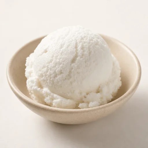Helado de coco endulzado con eritritol